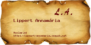 Lippert Annamária névjegykártya